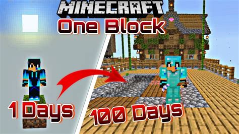 I Survived 100 Days In One Block Minecraft Pe Hindi Minecraftpe