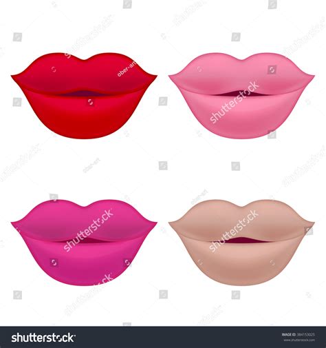 Set Lips Vector Isolated Illustration On Stock Vector Royalty Free