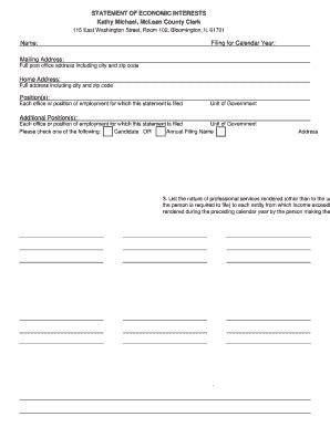 Fillable Online Mcleancountyil New SEI Form For Mailing 13014 Copy