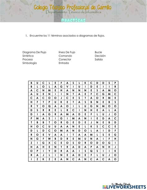 The Color By Number Word Search Is Shown In Spanish