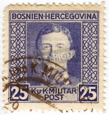 Bosnia And Herzehovina Circa Stamp Printed In Bosnia Wall Mural