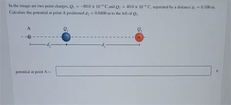 Solved In The Image Are Two Point Charges Q1−800×10−6c