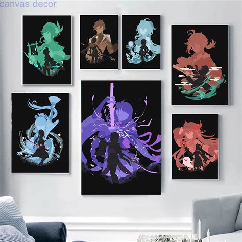 Genshin Impact Game Poster Anime Canvas Painting And Print Cartoon