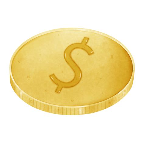 Golden Coin With Dollar Sign Illustration 37470507 PNG