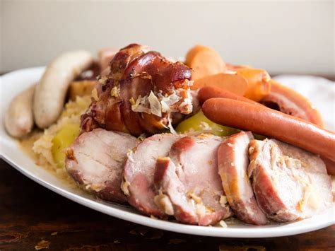 Kasslerbraten Mit Sauerkraut Und Soße Sauerkraut Mit Kartoffelpuree