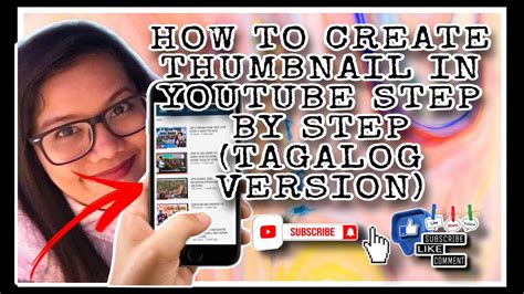 How To Create Thumbnail In Youtube Video Step By Step Tagalog Version