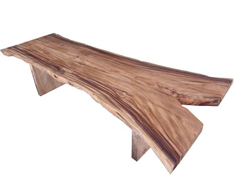 Live Edge Dining Table Reclaimed Golden Acacia Wood Single Slab 10