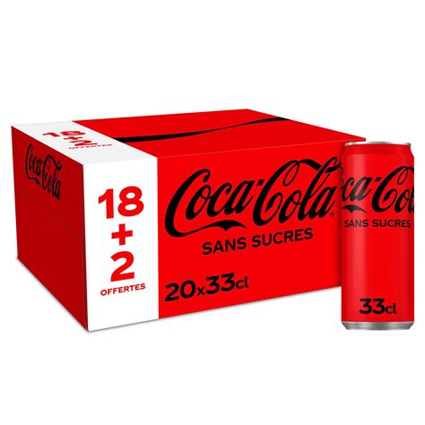 Soda Sans Sucres Coca Cola Le Pack De Canettes De Cl Prix