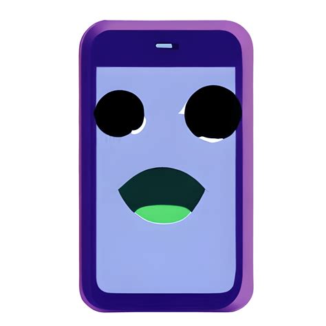 Cute Phone with Face Emoji · Creative Fabrica