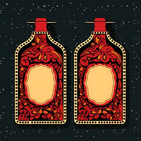 Premium AI Image Hot Sauce Bottle Shaped Tag Card Red Color Cardstock Pepper D Card Design