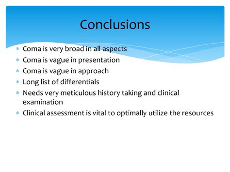 Causes Of Coma And Biochemical Evaluation