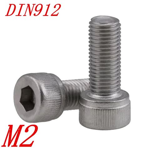 Buy 100pcs Din912 M2 3 4 5 6 8 10 12 14 16 18 20 22 25