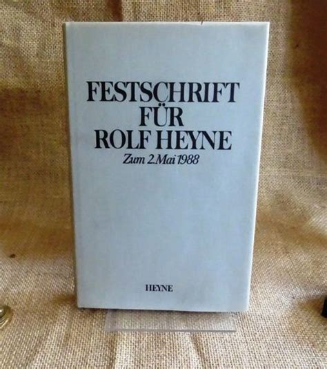 Festschrift F R Rolf Heyne Zum Mai Fetzer G Nther Hrsg