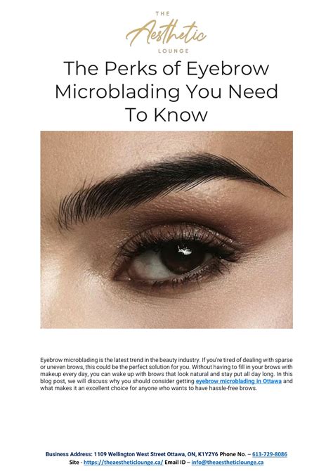 Ppt The Perks Of Eyebrow Microblading You Need To Know Powerpoint