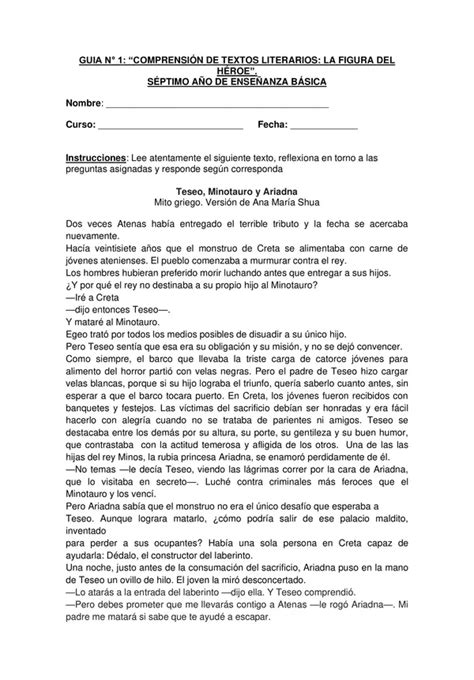 La Figura Del H Roe A Trav S Del Mito De Teseo Y El Minotauro Octavo