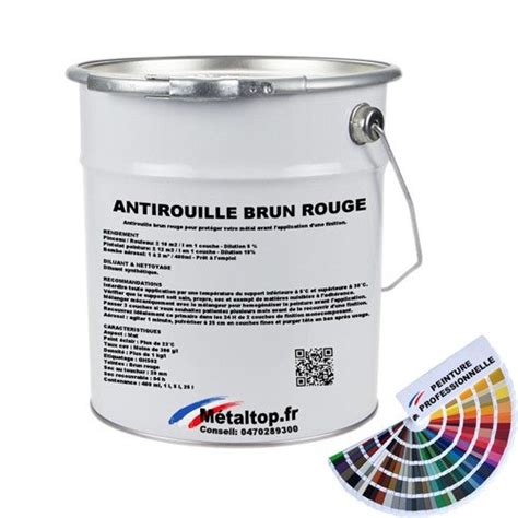 Antirouille Brun Rouge Metaltop Pot L Leroy Merlin