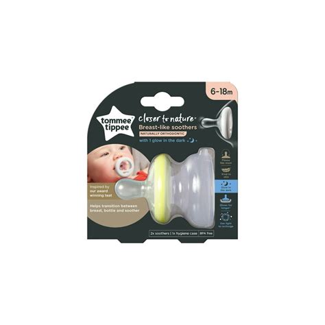 Tommee Tippee Breast Like Daynight Soother 6 18 Months 2 Pack Pacifiers And Soothers For Sale