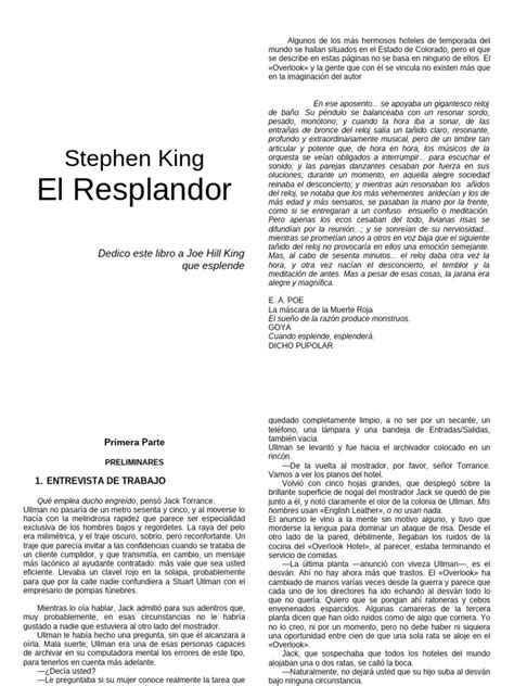 Pdf Stephen King - Stephen King - El Resplandor | PDF
