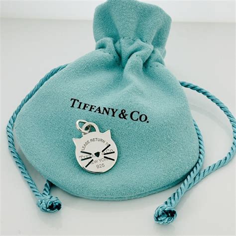 Rare Return To Tiffany Cat Kitten Tag Charm Or Pendant In Sterling