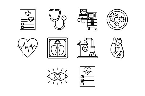 10 Medical Outline Icons Bundle Graphic By Maan Icons · Creative Fabrica