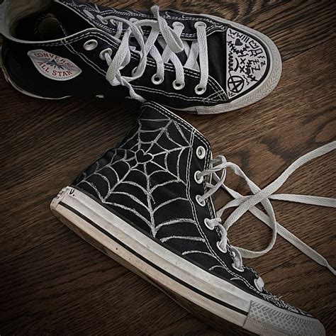 Spiderman Converse Black Converse Shoes Spiderman Outfit Cool