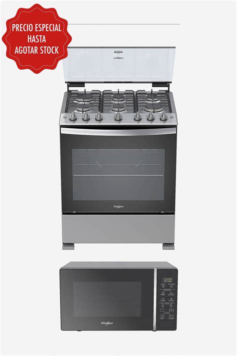 Combo Cocina A Gas FS30 LWFR3310D Microondas Digital Whirlpool De