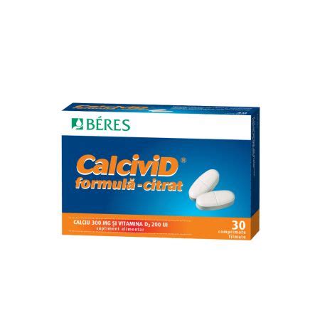 Calcivid Formula Citrat Comprimate Filmate Beres Bebe Tei