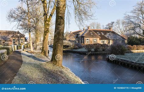 Winter Morning in Giethoorn Netherlands Editorial Image - Image of park ...