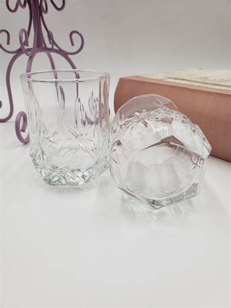 Set Of 2 Vintage Crystal Whiskey Glasses Etsy