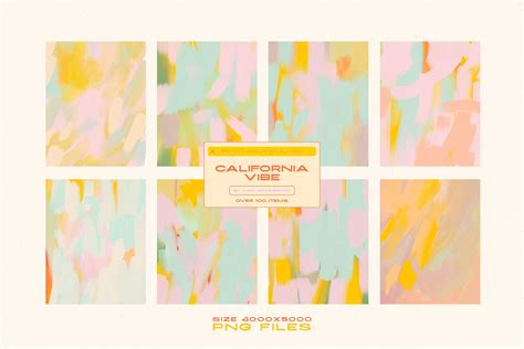 California Acrylic Retro Textures - Vintage Design Elements