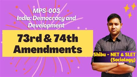 73rd And 74th Constitutional Amendments Local Self Government Ignou