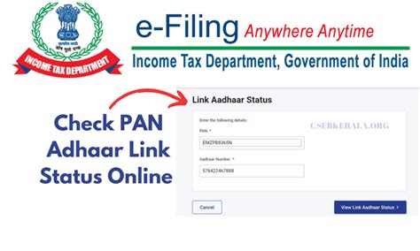 Pan Aadhaar Link Status Check Status By Sms Aadhar Number Name And