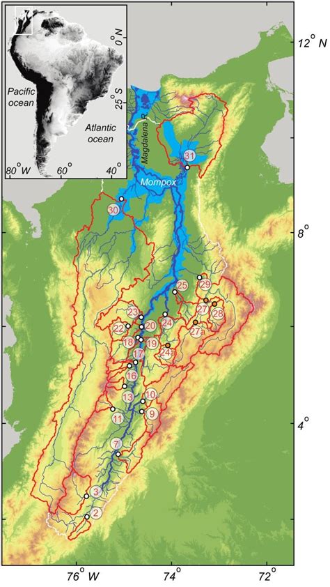 Magdalena River On Map