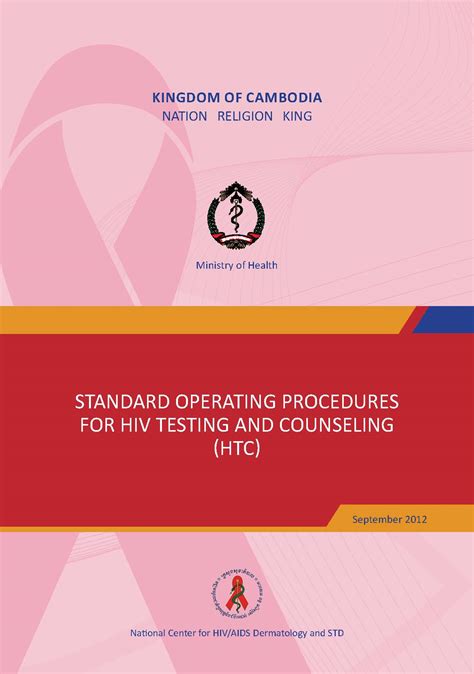 Standard Operating Procedures For Hiv Testing And Counseling Htc Hacc