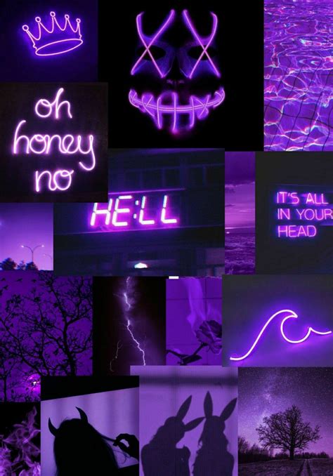 Purple Aesthetic Neon Lights Wallpapers Wallpaper Cave