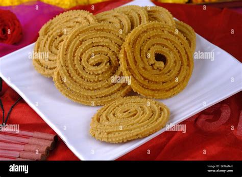 Indian Traditional Snack Chakli A Spiral Shaped Chakali Or Murukku Indian Traditional Tea Time