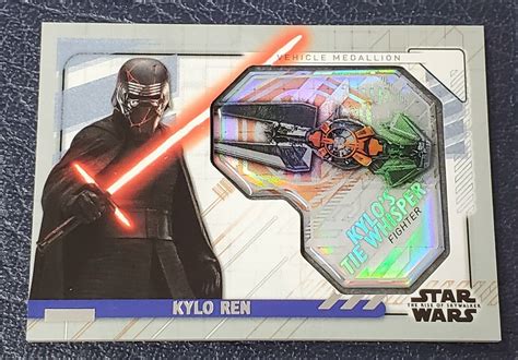 Topps Star Wars Rise Of Skywalker Series 2 Medallion Silver Kylo Ren