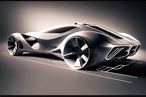 Car Design Sketch, with Futuristic Elements and Sleek Lines Stock ...