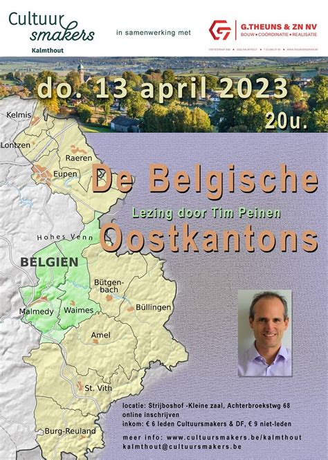 Lezing De Belgische Oostkantons Door Tim Peinen Kalmthout