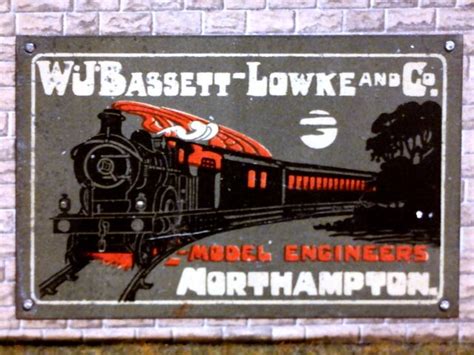 Filebassett Lowke And Co Enamelled Tinplate Miniature Poster