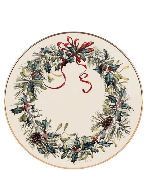 Lenox Winter Greetings Collection Dinner Plate Green Tree Mall