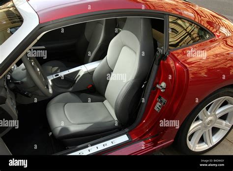 Car, Chrysler Crossfire, red, roadster, model year 2003-, coupe/Coupe, interior view, seats ...