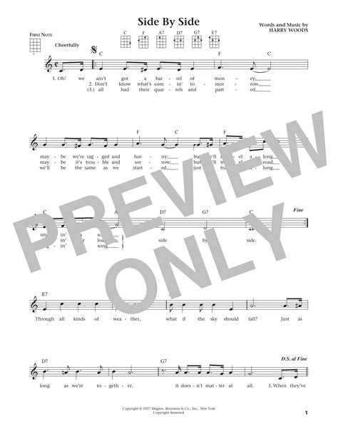 Side By Side From The Daily Ukulele Arr Liz And Jim Beloff By