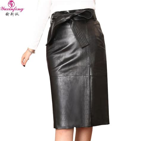 Buy Yuxinfeng S 4xl Women High Waist Pu Leather Skirt Plus Size Spring Autumn