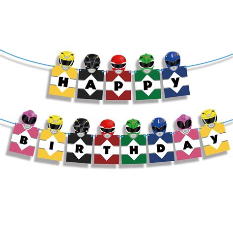 Buy Party Favors For Power Rangers Party Supplies Multicolor Banners