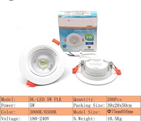 Lampu Downlight Led 5W 5 Watt Tanam Plafon Lazada Indonesia