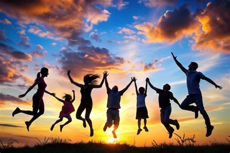 Premium Photo | Dusk Delight Vibrant Sky Backdrop for Large Family ... 