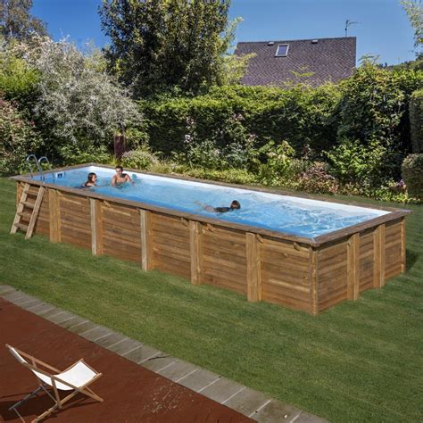 Piscina De Madera Rectangular Gre Sunbay Con Depuradora De Arena Brycus