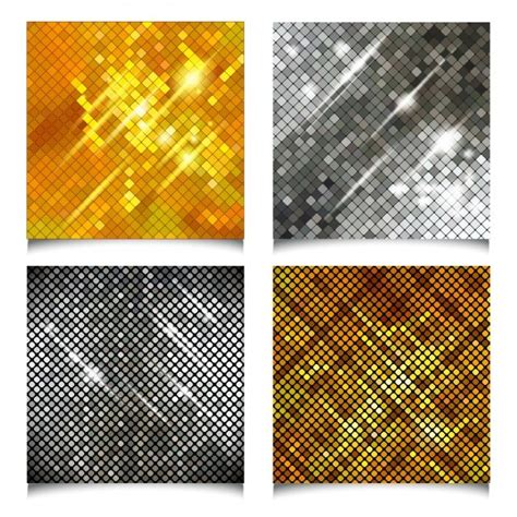 Abstract gold and silver geometrical background Vector | Free Download