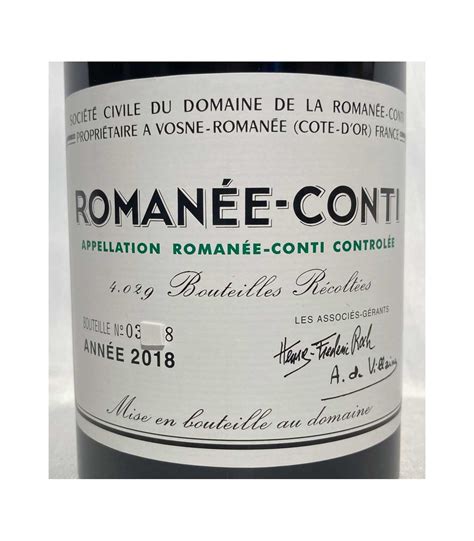 Romanée Conti 2018 Domaine de la Romanée Conti